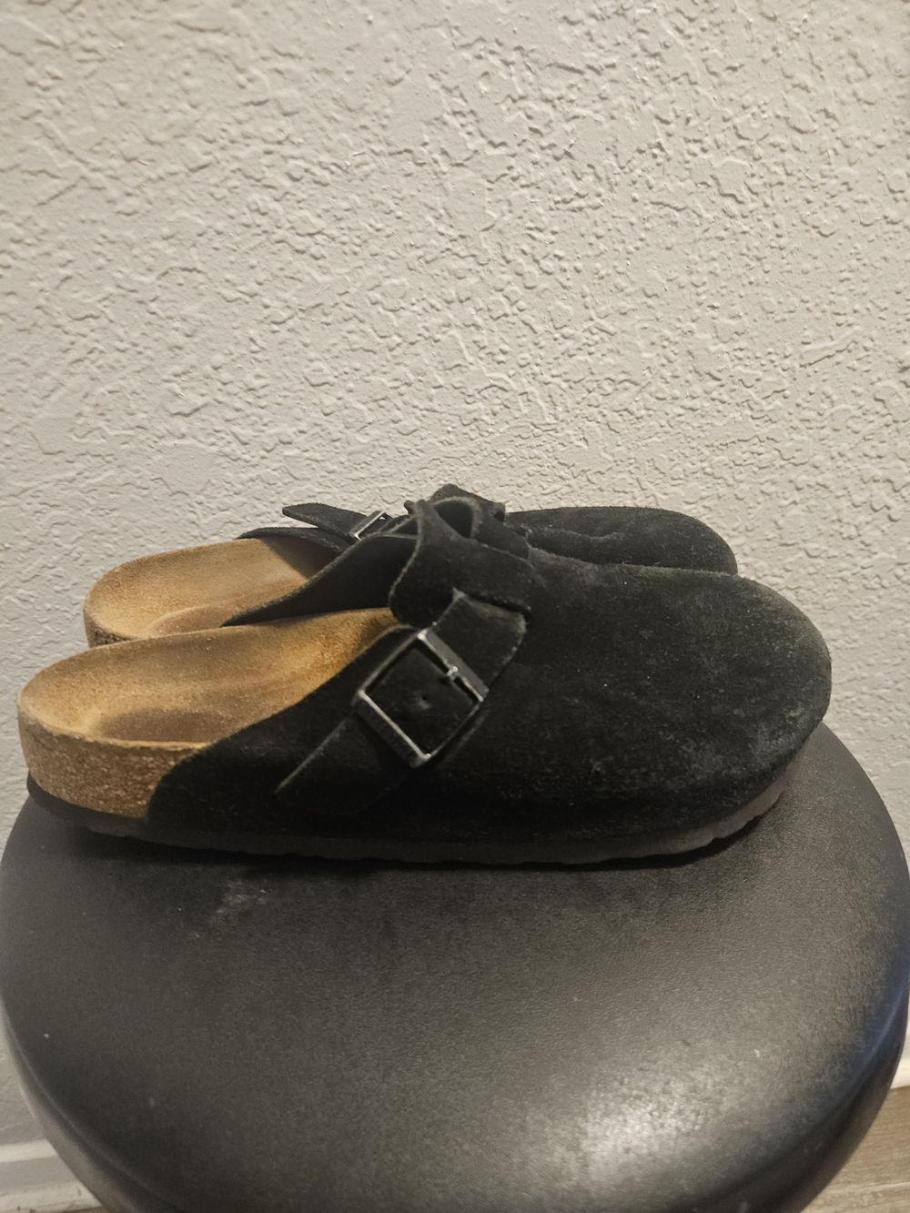 Birkenstock Boston Clog Mens Black Suede Sandals 43EU/US10